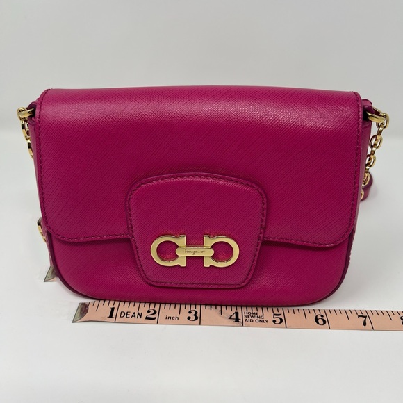 Salvatore Ferragamo Mini Cross Body bag in Fuchsia Pink - Picture 13 of 16